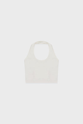 Enavant RITZ HALTER BRA TOP in the color White